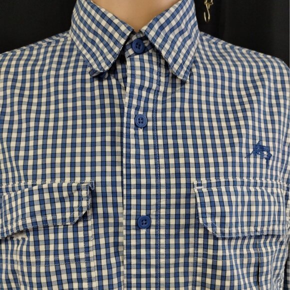 Worldwide Sportsman Men's Blue/White Shirt/Button Up SzXL SKU3351 - Picture 2 of 6